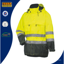 High Visibiility Yellow Polar Fleece Safety Jacket